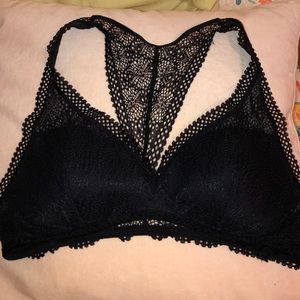 Black Lace Racerback Padded Bralette
